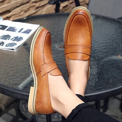 Spring New Men's Leather Dress Shoes for Business Casual