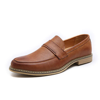 Spring New Men's Leather Dress Shoes for Business Casual